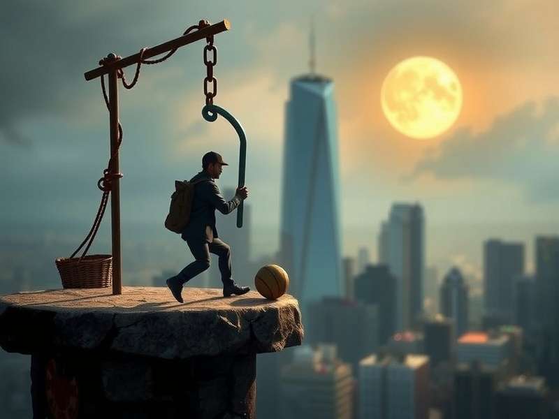 Stickman Hook gameplay screenshot showing a stick figure swinging with a rope