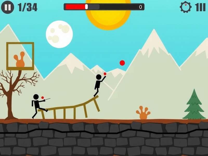 Diagram showing optimal hook placement and swing trajectories in Stickman Hook