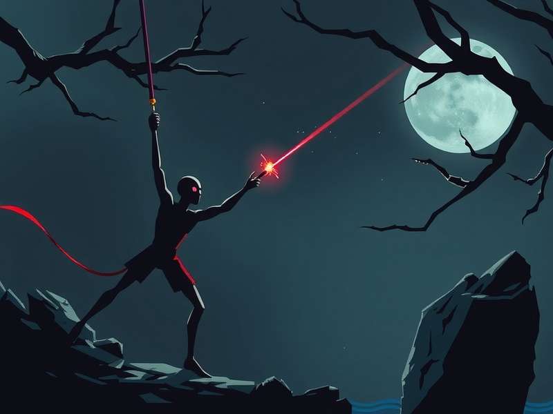 Stickman Hook gameplay screenshot showing a stickman swinging through a perilous level