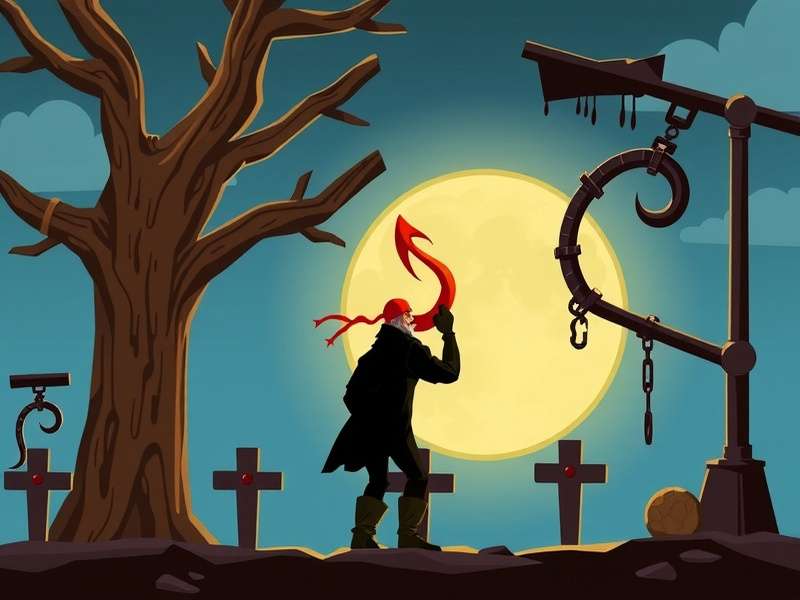 Stickman Hook gameplay screenshot showing a stick figure swinging with a grappling hook