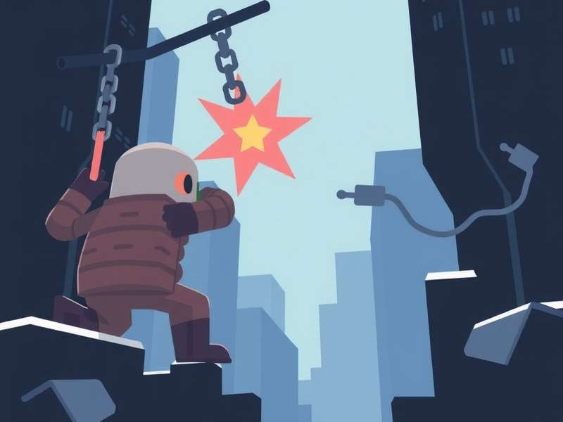 Stickman Hook Gameplay - Character swinging with grappling hook