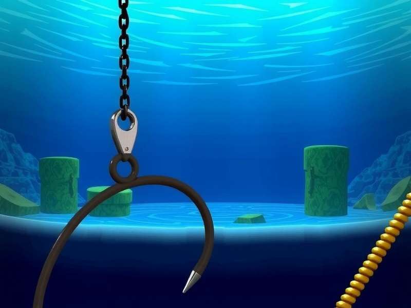 Stickman Hook gameplay screenshot showing character swinging with grappling hook