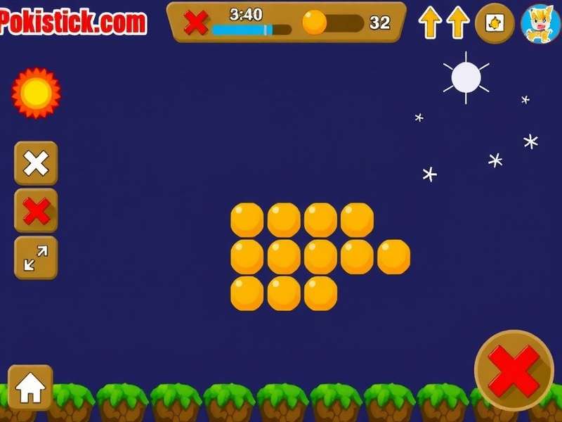 Stickman Hook gameplay scene showing a stick figure swinging between platforms