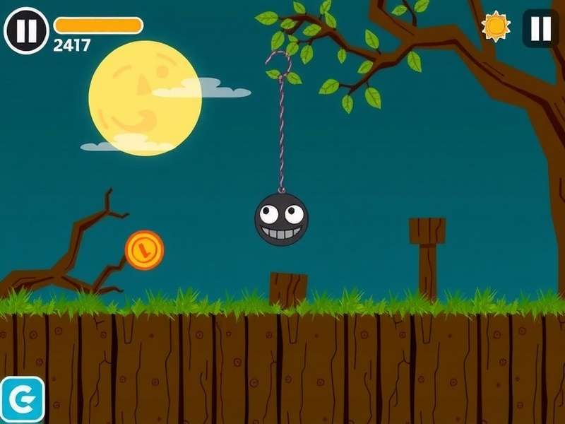 Stickman Hook Io gameplay screenshot showing stickman swinging across a vibrant cityscape