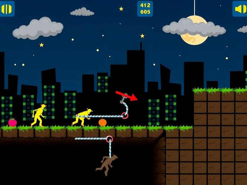 Diagram showing swing angles and anchor points in Stickman Hook