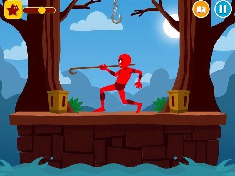 Advanced Stickman Hook techniques showing momentum paths