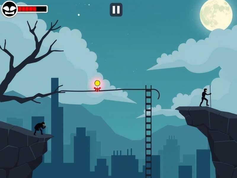 Stickman Hook Speedrun gameplay showcasing precise grappling
