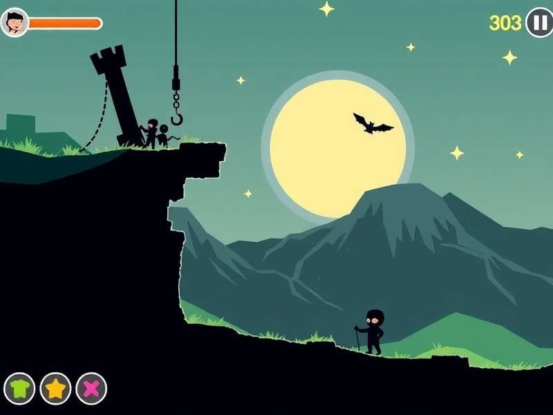 Stickman Hook Gameplay Screenshot on GitHub Repository