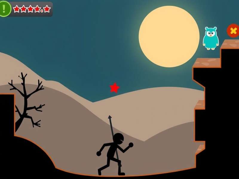 Stickman Hook gameplay illustration showing stickman character swinging between hooks
