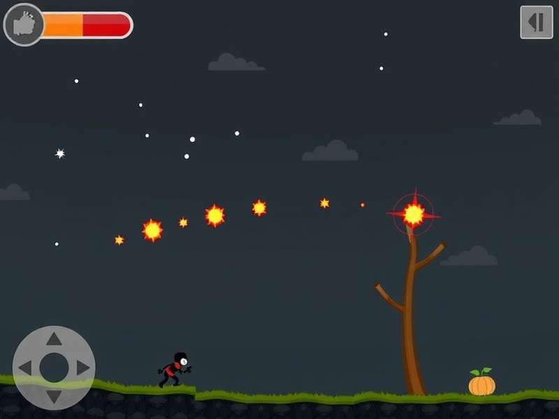 Stickman Swing gameplay action showing dynamic rope swinging between anchors