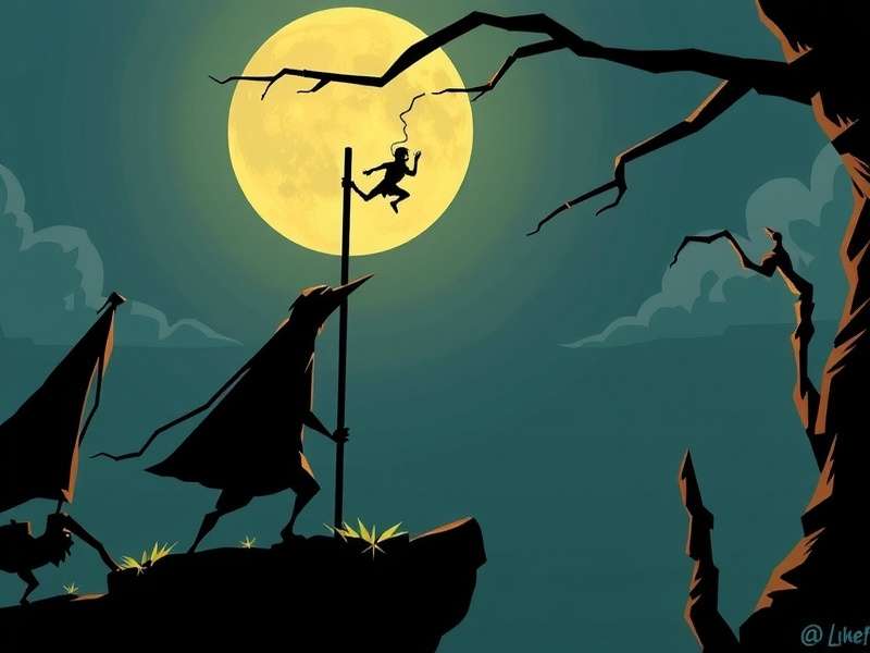 Stickman Hook Sam Tabor swinging through a dynamic level with grappling hook mechanics visualized