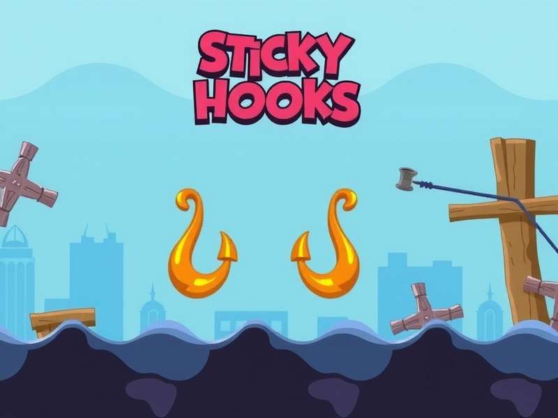 Sticky Hooks - Stickman Hook game swinging action with sticky mechanics