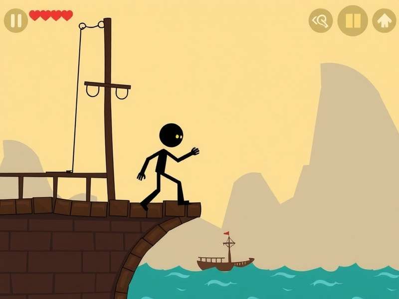 Stickman Hook Github banner showing the game's swinging physics and code repository